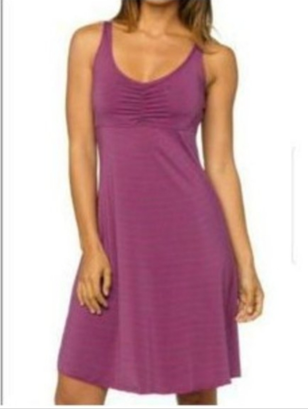 PRANA Rebecca Athletic Dress Strappy Back Built-In Shelf Bra Medium EUC